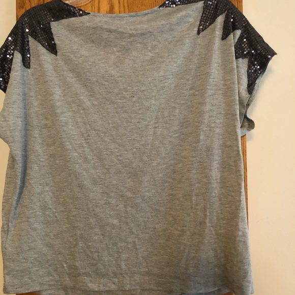 GREY SPARKLE CROP TOP - Picture 2 of 2